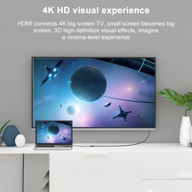 Trạm kết nối HUB đa chức năng BYL-2011 4 trong 1 USB-C / Type-C sang 4K HDMI + USB 3.0 + USB 2.0 + sạc PD USB-C / Type-C, 4 trong 1