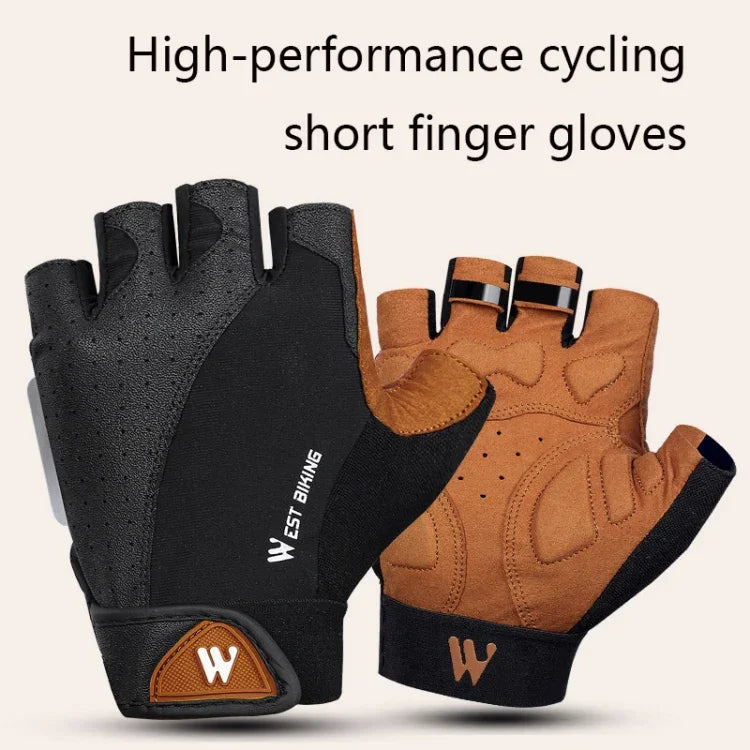 Găng tay xe máy WEST BIKING YP0211196 nửa ngón, giảm sốc, chống trượt, thiết bị đi xe, S, M, L, XL