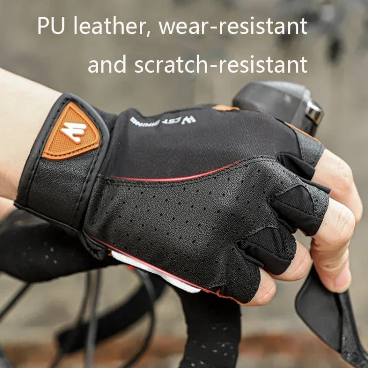 Găng tay xe máy WEST BIKING YP0211196 nửa ngón, giảm sốc, chống trượt, thiết bị đi xe, S, M, L, XL