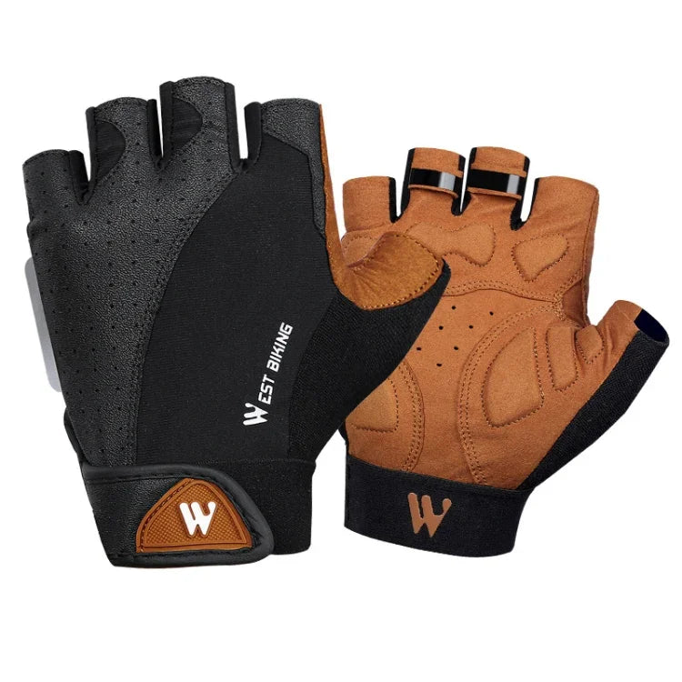 Găng tay xe máy WEST BIKING YP0211196 nửa ngón, giảm sốc, chống trượt, thiết bị đi xe, S, M, L, XL