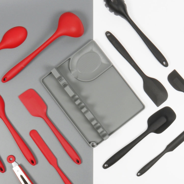 Giá đỡ muỗng silicone nhà bếp 2 trong 1, lớn (xám), trung (xám), trung (đen), lớn (đỏ), trung (đỏ), lớn (xanh dương), trung (xanh dương), lớn (cam), trung (cam), lớn (xanh lá), trung (xanh lá)