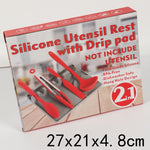 Giá đỡ muỗng silicone nhà bếp 2 trong 1, lớn (xám), trung (xám), trung (đen), lớn (đỏ), trung (đỏ), lớn (xanh dương), trung (xanh dương), lớn (cam), trung (cam), lớn (xanh lá), trung (xanh lá)