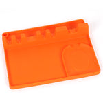 Giá đỡ muỗng silicone nhà bếp 2 trong 1, lớn (xám), trung (xám), trung (đen), lớn (đỏ), trung (đỏ), lớn (xanh dương), trung (xanh dương), lớn (cam), trung (cam), lớn (xanh lá), trung (xanh lá)