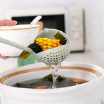 Muỗng canh rơm lúa mì, muỗng lưới hai trong một, bộ đồ ăn thân thiện môi trường, muỗng dùng cho lẩu, rổ lọc, màu hồng Bắc Âu, xanh Bắc Âu, xanh dương Bắc Âu, be Bắc Âu