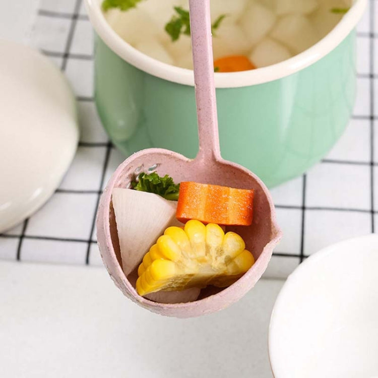 Muỗng canh rơm lúa mì, muỗng lưới hai trong một, bộ đồ ăn thân thiện môi trường, muỗng dùng cho lẩu, rổ lọc, màu hồng Bắc Âu, xanh Bắc Âu, xanh dương Bắc Âu, be Bắc Âu