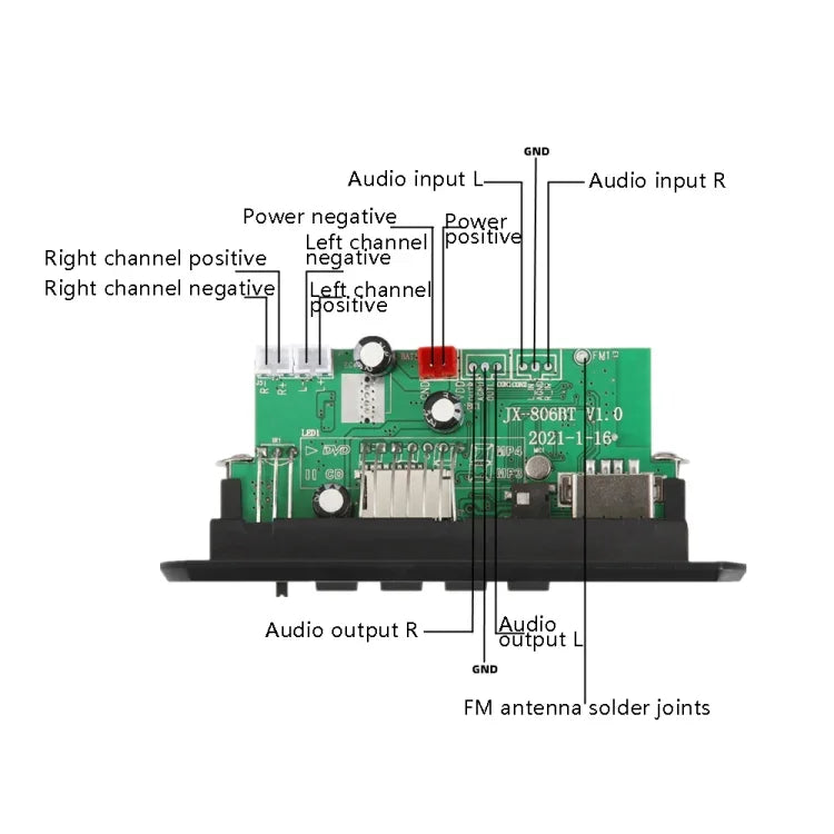 Bảng Giải Mã MP3 12V Có Bộ Khuếch Đại Công Suất, Ghi Âm Cuộc Gọi, Bo Mạch Chủ Có Bluetooth, Bảng Giải Mã MP3