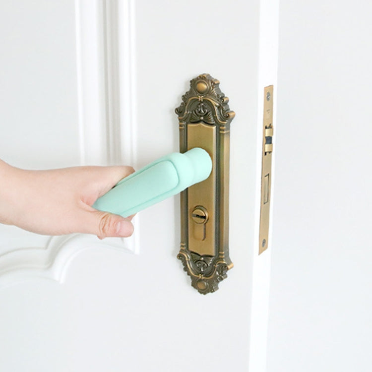Bảo Vệ Tay Cầm Cửa Silicone Chống Va Đập Cho Trẻ Em, Màu Kem Trắng, Xanh Nhạt, Hồng, Màu Cà Phê