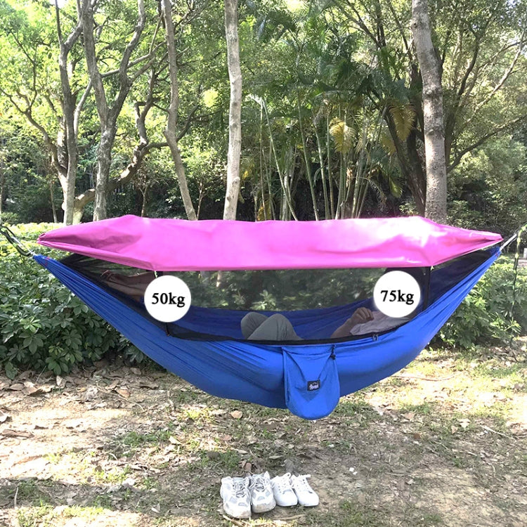 Võng Dù Chống Muỗi Che Nắng Có Mùng Ngoài Trời Đơn Đôi Đu Quay Nổi Trên Không Lều Treo, 270x140cm (Xanh Dương / Xanh Nhạt), 270 x 140cm (Hồng Xanh)