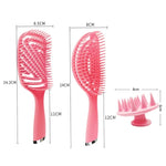 Bộ lược salon tóc xoăn nhựa 3 trong 1 lược mát xa rỗng lược muỗi, 3 trong 1 màu hồng, 3 trong 1 màu xanh lá, 3 trong 1 màu đen, 3 trong 1 màu xanh dương