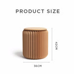 Ghế gấp giấy ngắn SH-236 ghế tiện dụng đa chức năng gia đình, màu nâu, trắng, đỏ, đen, hồng, tím, xanh lá, xanh dương, vàng, cam