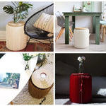 Ghế gấp giấy ngắn SH-236 ghế tiện dụng đa chức năng gia đình, màu nâu, trắng, đỏ, đen, hồng, tím, xanh lá, xanh dương, vàng, cam