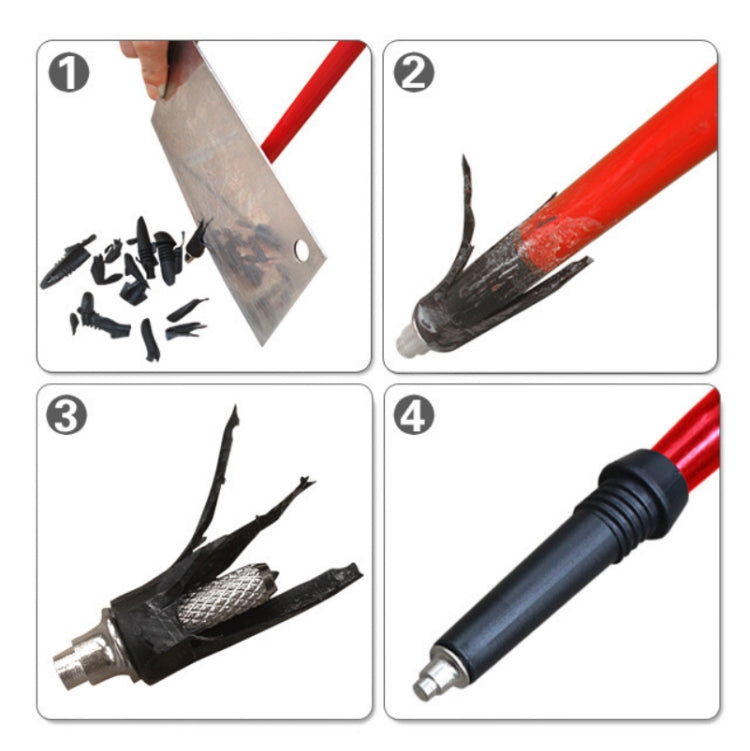 Gậy Leo Núi Hợp Kim Nhôm Tay Cầm Cong Bốn Đoạn JUNGLELEOPARD, Đỏ#52-110cm, Đen#52-110cm, Xanh#52-110cm, Bạc Trắng#52-110cm