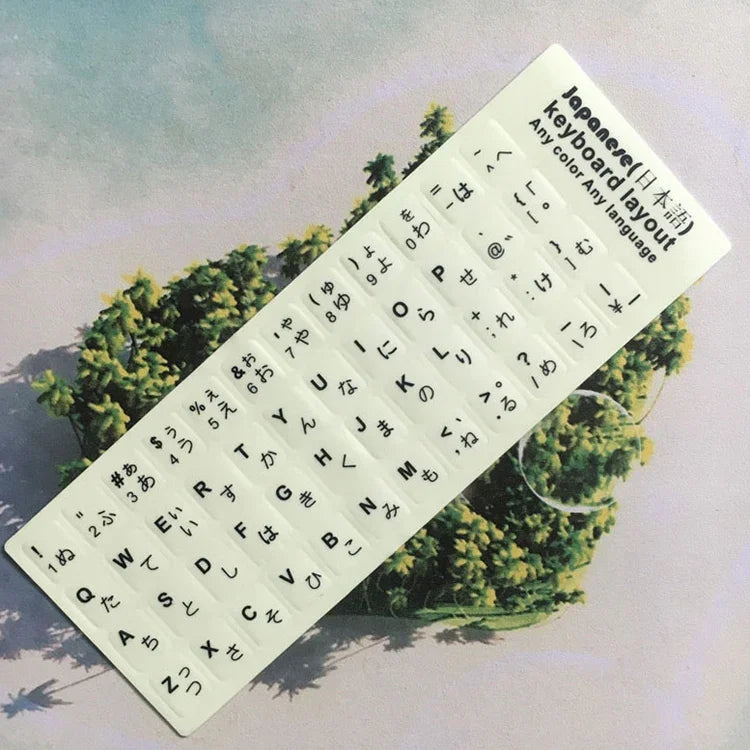 3 miếng dán bàn phím phát sáng cho bàn phím máy tính xách tay và để bàn, Tiếng Anh Ả Rập, chữ đen tiếng Nga, Tiếng Anh, tiếng Ý, tiếng Đức, tiếng Tây Ban Nha, tiếng Nhật, tiếng Pháp, tiếng Hàn, tiếng Do Thái, tiếng Thái