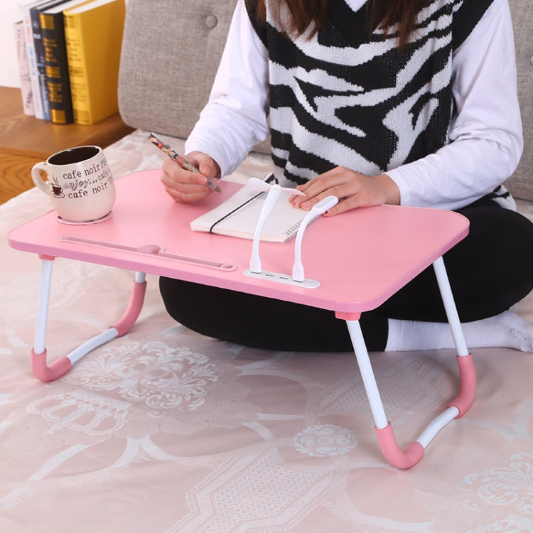 Bàn máy tính gập USB có quạt và đèn, kích thước 60x40x28cm, màu đen mát, hồng tuổi teen, xanh trời, trắng phong, óc chó, xanh bảo vệ mắt