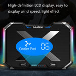 Đế làm mát máy tính NUOXI Q8 có màn hình LCD, nút điều khiển ánh sáng RBG