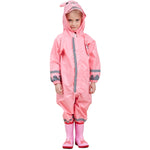 Áo mưa liền thân cho trẻ em, poncho nhẹ có mũ cho bé trai và bé gái, S, L, M