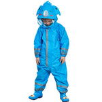 Áo mưa liền thân cho trẻ em, poncho nhẹ có mũ cho bé trai và bé gái, S, L, M