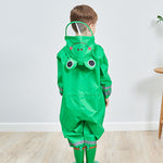 Áo mưa liền thân cho trẻ em, poncho nhẹ có mũ cho bé trai và bé gái, S, L, M