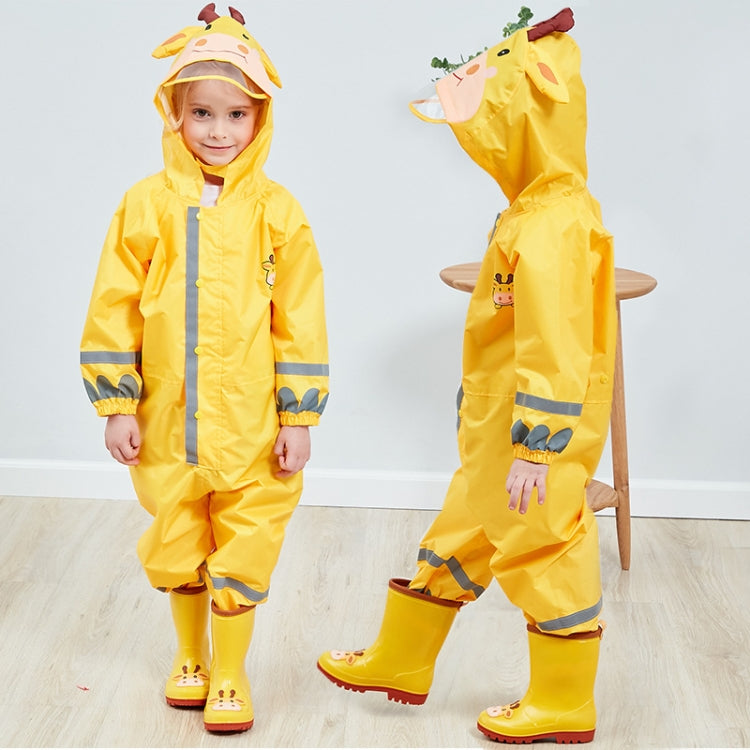 Áo mưa liền thân cho trẻ em, poncho nhẹ có mũ cho bé trai và bé gái, S, L, M