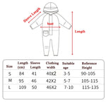Áo mưa liền thân cho trẻ em, poncho nhẹ có mũ cho bé trai và bé gái, S, L, M