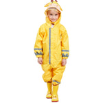 Áo mưa liền thân cho trẻ em, poncho nhẹ có mũ cho bé trai và bé gái, S, L, M