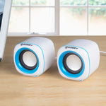 Loa đa phương tiện USB2.0 YEEZE A1 cho máy tính để bàn, loa mini cho máy tính xách tay, màu trắng xanh, trắng xanh lá, trắng tím, trắng cam, đen xanh, đen xanh lá, đen tím, đen cam, mạ điện màu đen vàng, mạ điện màu trắng, mạ điện màu đen