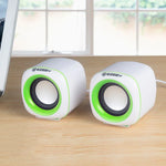 Loa đa phương tiện USB2.0 YEEZE A1 cho máy tính để bàn, loa mini cho máy tính xách tay, màu trắng xanh, trắng xanh lá, trắng tím, trắng cam, đen xanh, đen xanh lá, đen tím, đen cam, mạ điện màu đen vàng, mạ điện màu trắng, mạ điện màu đen