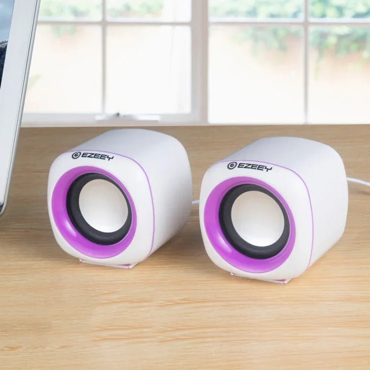 Loa đa phương tiện USB2.0 YEEZE A1 cho máy tính để bàn, loa mini cho máy tính xách tay, màu trắng xanh, trắng xanh lá, trắng tím, trắng cam, đen xanh, đen xanh lá, đen tím, đen cam, mạ điện màu đen vàng, mạ điện màu trắng, mạ điện màu đen
