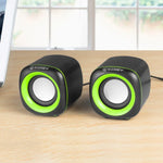 Loa đa phương tiện USB2.0 YEEZE A1 cho máy tính để bàn, loa mini cho máy tính xách tay, màu trắng xanh, trắng xanh lá, trắng tím, trắng cam, đen xanh, đen xanh lá, đen tím, đen cam, mạ điện màu đen vàng, mạ điện màu trắng, mạ điện màu đen