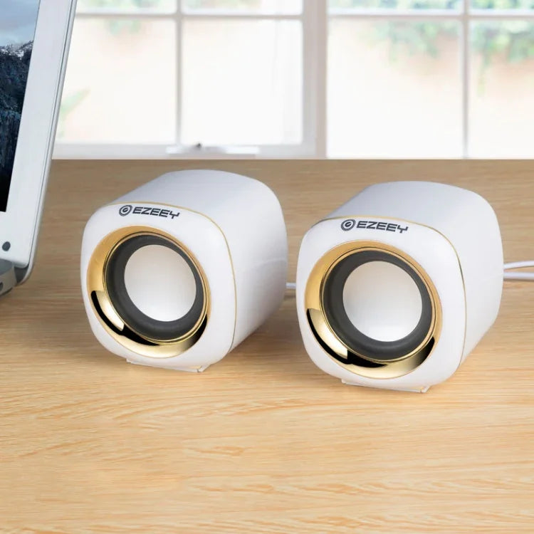 Loa đa phương tiện USB2.0 YEEZE A1 cho máy tính để bàn, loa mini cho máy tính xách tay, màu trắng xanh, trắng xanh lá, trắng tím, trắng cam, đen xanh, đen xanh lá, đen tím, đen cam, mạ điện màu đen vàng, mạ điện màu trắng, mạ điện màu đen