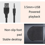 Loa đa phương tiện USB2.0 YEEZE A1 cho máy tính để bàn, loa mini cho máy tính xách tay, màu trắng xanh, trắng xanh lá, trắng tím, trắng cam, đen xanh, đen xanh lá, đen tím, đen cam, mạ điện màu đen vàng, mạ điện màu trắng, mạ điện màu đen