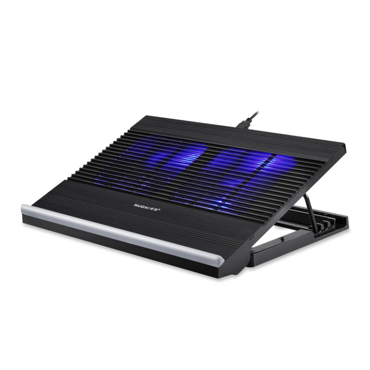 Giá đỡ hợp kim nhôm điều chỉnh đa cấp tản nhiệt laptop NUOXI T10, màu đen, bạc