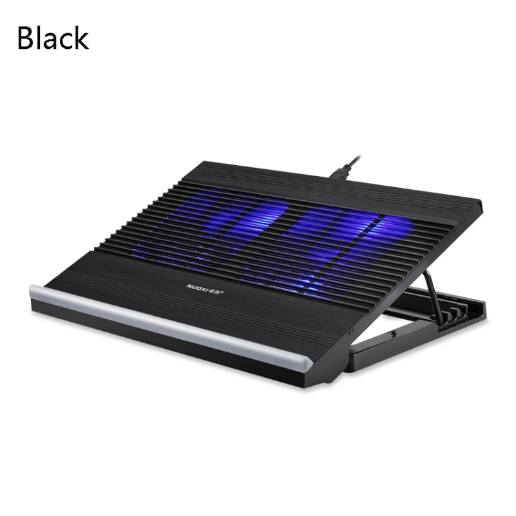 Giá đỡ hợp kim nhôm điều chỉnh đa cấp tản nhiệt laptop NUOXI T10, màu đen, bạc