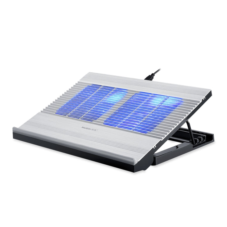 Giá đỡ hợp kim nhôm điều chỉnh đa cấp tản nhiệt laptop NUOXI T10, màu đen, bạc