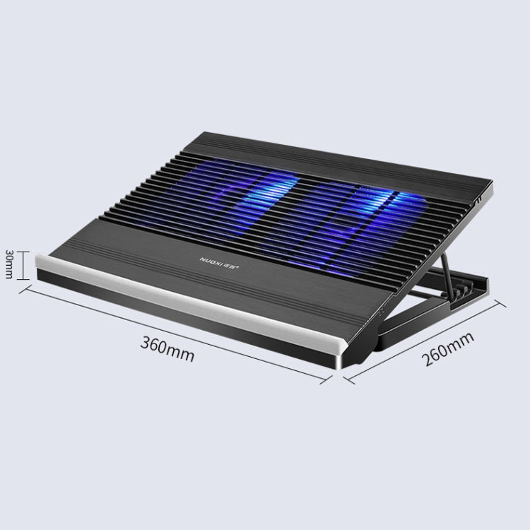 Giá đỡ hợp kim nhôm điều chỉnh đa cấp tản nhiệt laptop NUOXI T10, màu đen, bạc