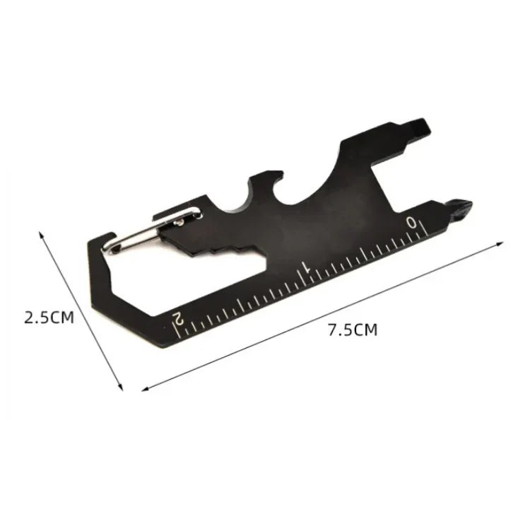 Thẻ dụng cụ móc khóa đa chức năng 7 trong 1 ngoài trời