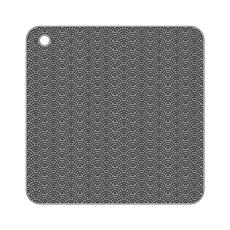 Miếng lót cách nhiệt nồi silicone hình học nhà bếp tròn (đen), vuông (xám), tròn (xám), vuông (đen), tròn (đen)