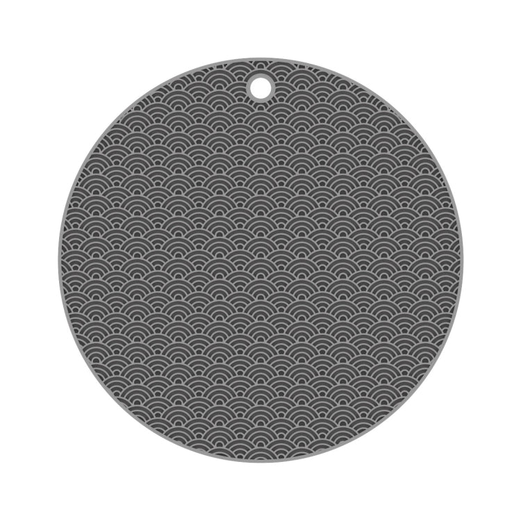 Miếng lót cách nhiệt nồi silicone hình học nhà bếp tròn (đen), vuông (xám), tròn (xám), vuông (đen), tròn (đen)