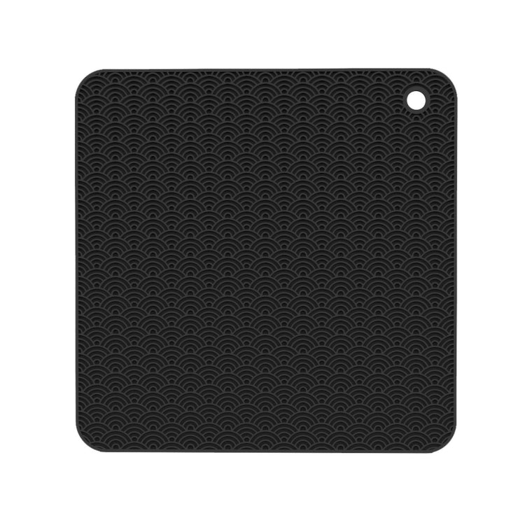 Miếng lót cách nhiệt nồi silicone hình học nhà bếp tròn (đen), vuông (xám), tròn (xám), vuông (đen), tròn (đen)
