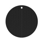 Miếng lót cách nhiệt nồi silicone hình học nhà bếp tròn (đen), vuông (xám), tròn (xám), vuông (đen), tròn (đen)