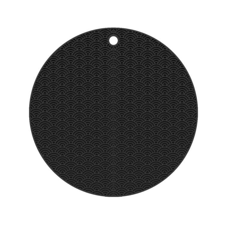 Miếng lót cách nhiệt nồi silicone hình học nhà bếp tròn (đen), vuông (xám), tròn (xám), vuông (đen), tròn (đen)