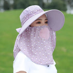 2 mũ chống nắng in họa tiết cherry, mũ che mặt đi du lịch ngoài trời, các màu cherry đầy đủ (tím), (hồng đào), (hồng sen), (đỏ hồng), (hồng cam), (nâu)