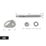 Đinh leo núi XINDA Rock Bullet mở rộng treo bảng thép không gỉ, đinh leo núi M8, đinh leo núi M10