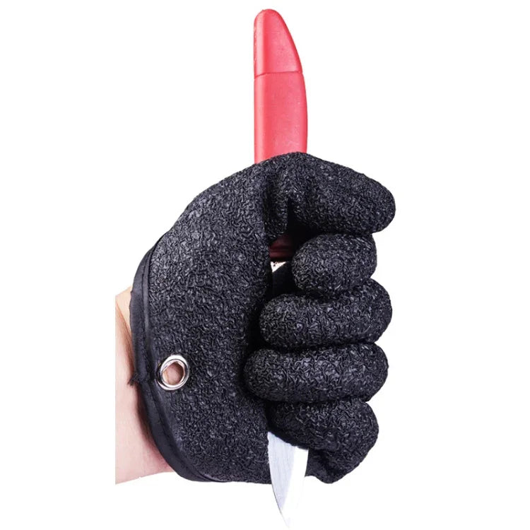1 đôi găng tay latex chống trượt bắt cá, chống đâm thủng, chống thấm nước, găng tay câu cá, thông số: trái + phải, trái + phải + khóa nam châm
