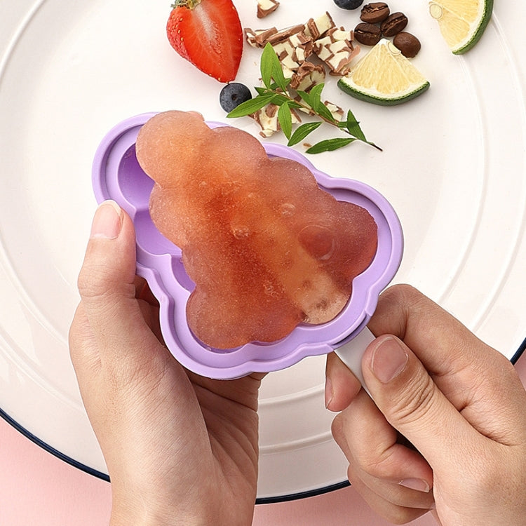 Khuôn kem que silicone gia dụng có nắp, vị dâu + nho, đĩa bay + tên lửa