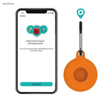 Bộ 4 bao bảo vệ silicone chống sốc, chống trầy hình tròn kèm móc khóa cho AirTag thế hệ 2 / AirTag thế hệ 1