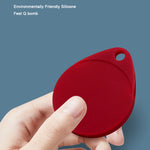 Bộ 2 bao bảo vệ silicone chống sốc, chống trầy hình giọt nước kèm móc khóa cho AirTag thế hệ 2 / AirTag thế hệ 1