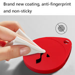 Bộ 2 bao bảo vệ silicone chống sốc, chống trầy hình giọt nước kèm móc khóa cho AirTag thế hệ 2 / AirTag thế hệ 1