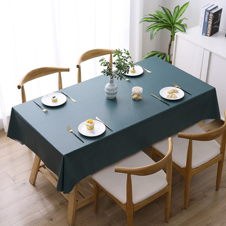 Khăn trải bàn PVC màu trơn chống thấm nước, chống dầu và chống bỏng dùng một lần, 140x140cm, 140x180cm, 140x220cm
