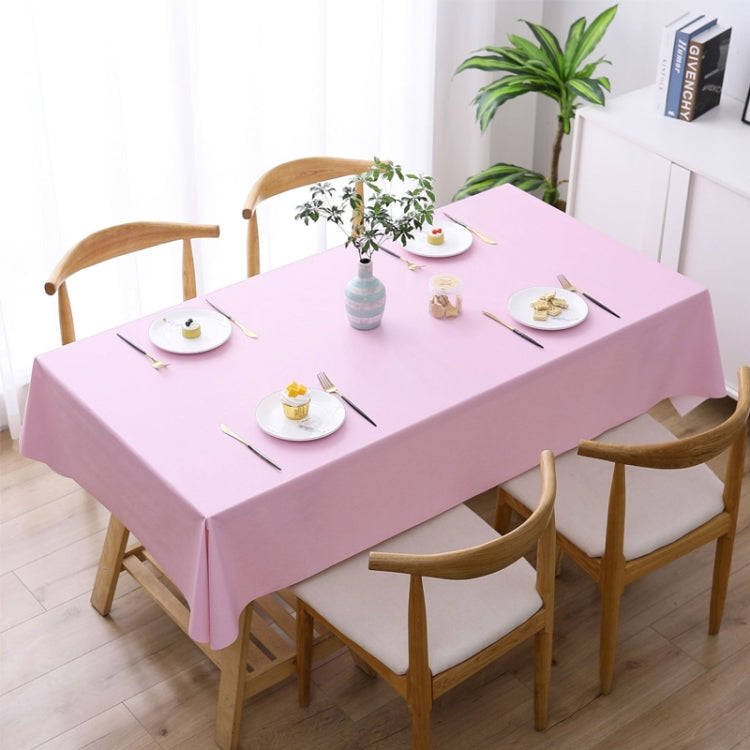 Khăn trải bàn PVC màu trơn chống thấm nước, chống dầu và chống bỏng dùng một lần, 140x140cm, 140x180cm, 140x220cm